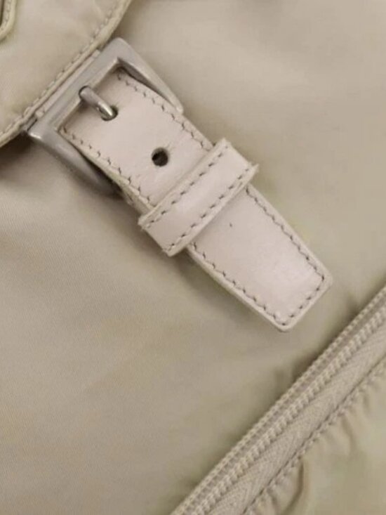 PRADA Backpack Nylon White Silver Auth bs33253 main image 10